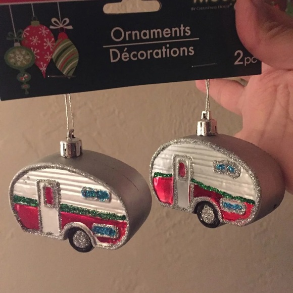 Boho camper trailer christmas ornaments - Picture 5 of 6